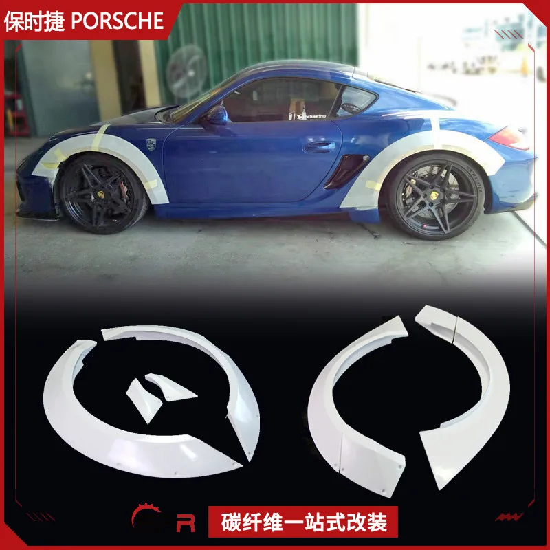

06–12 для Porsche 987 Cayman Широкий корпус из углеродного волокна, с передними и задними бровами