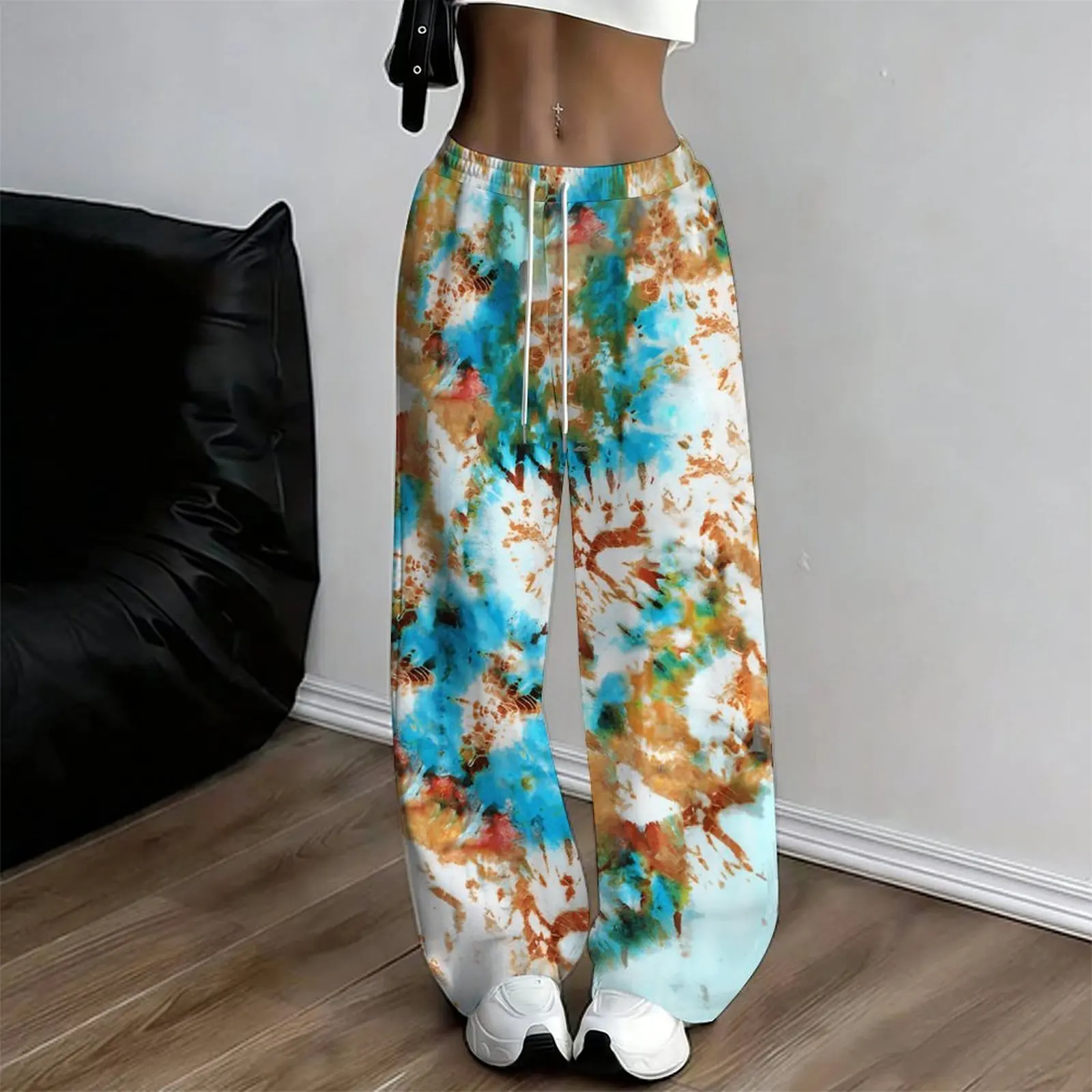 Women's Elegant Autumn Winter Vacation Trousers, Casual Fashion Loose Pants for Everyday Commuting