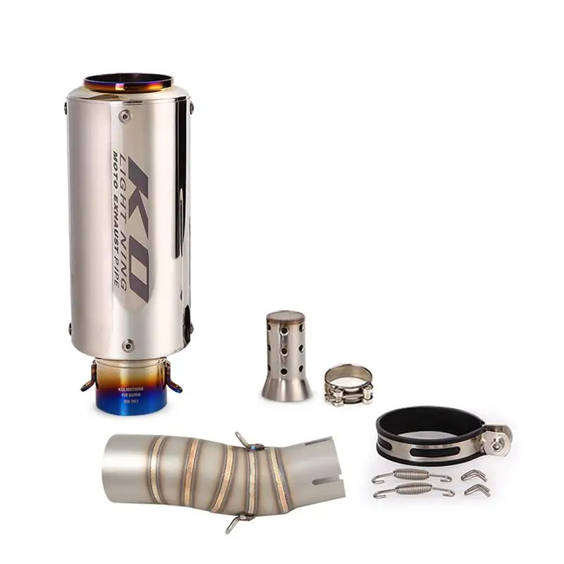 51mm Auspuffrohr für cfmoto 450sr 2015-2018 Motorrad Flucht Mid Link Rohr Edelstahl Schall dämpfer Slip auf abnehmbaren DB Killer – Detail 9