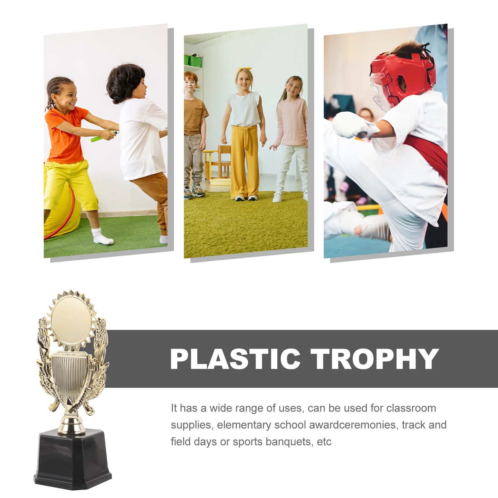 

Champion Trophy Smooth Finish No Burr Long Lasting Bright Color Design For Party Competition Ceremony Decoration Winner
