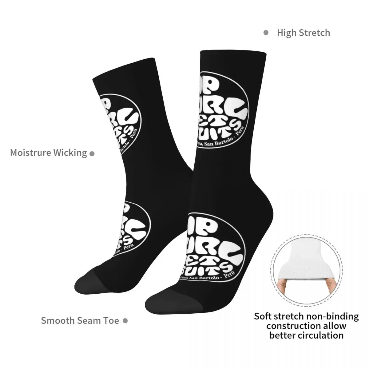 Best Selling  Wet Suits Socks Harajuku High Quality Stockings All Season Long Socks for Man's Woman's Birthday Present