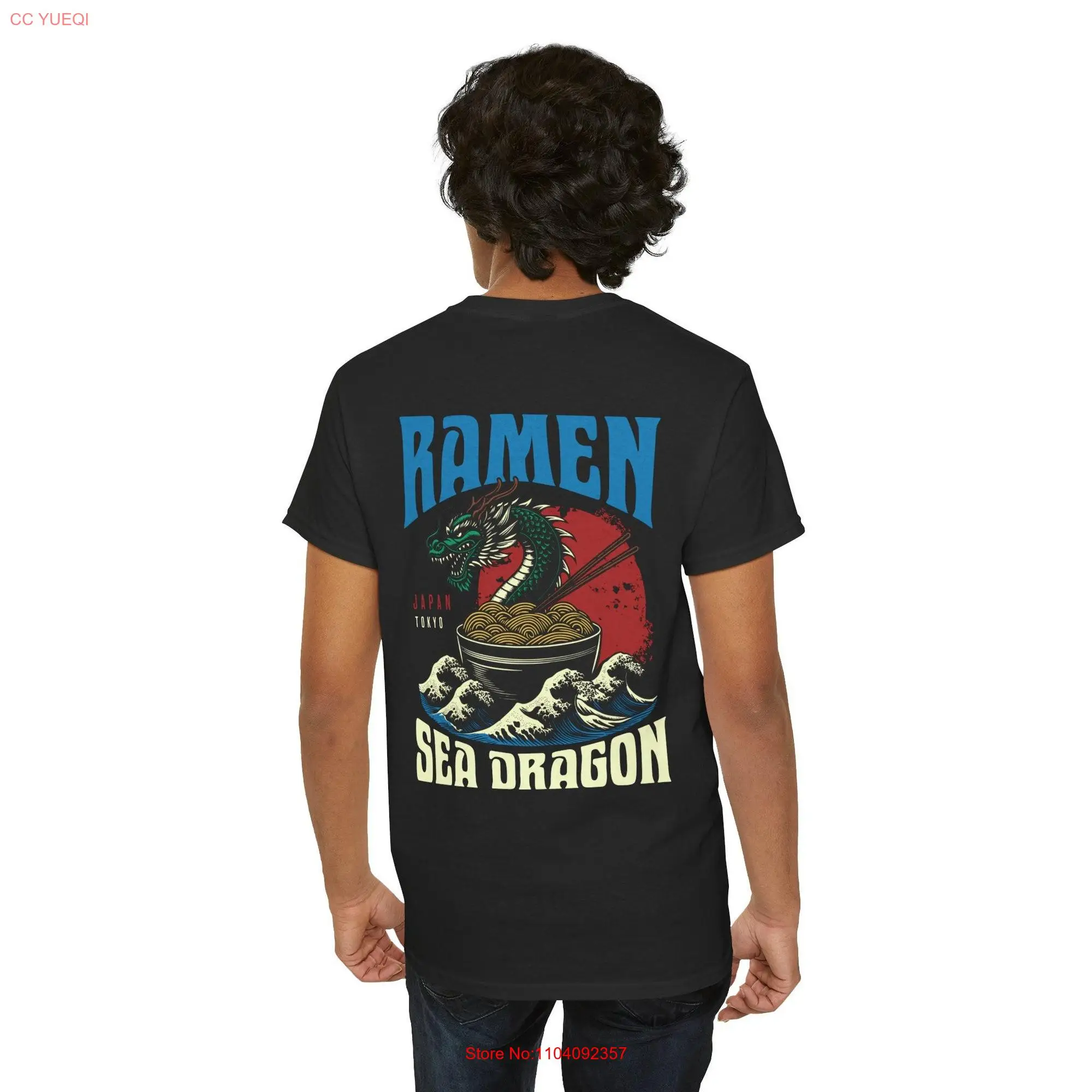 Ramen Sea Dragon T Shirt Japanese Foodie Unique Noodle Cuisine long or short sleeves