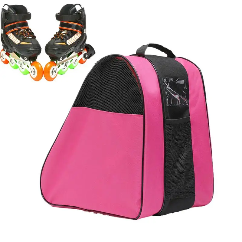 Sacs de patin à roulettes pour patins à glace, sac de patinage à roulettes, accessoires de patinage, boîte de rangement de grande capacité, 3 couches