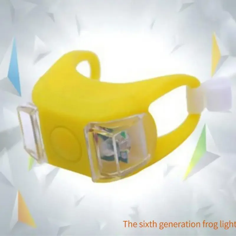 1~6Pcs Scooters Tail Frog Light Waterproof 2 LED Beads 3 Modes Reminder Warning Silicone Night Riding Lamp LED Headlight