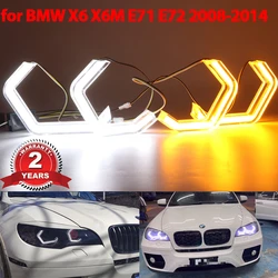 M4 style LED Angel Eyes Kit  Ring Lamps For BMW X6 X 6 M X6M E71 E72 2008-2014 Bright Refit Day Light turn signal light