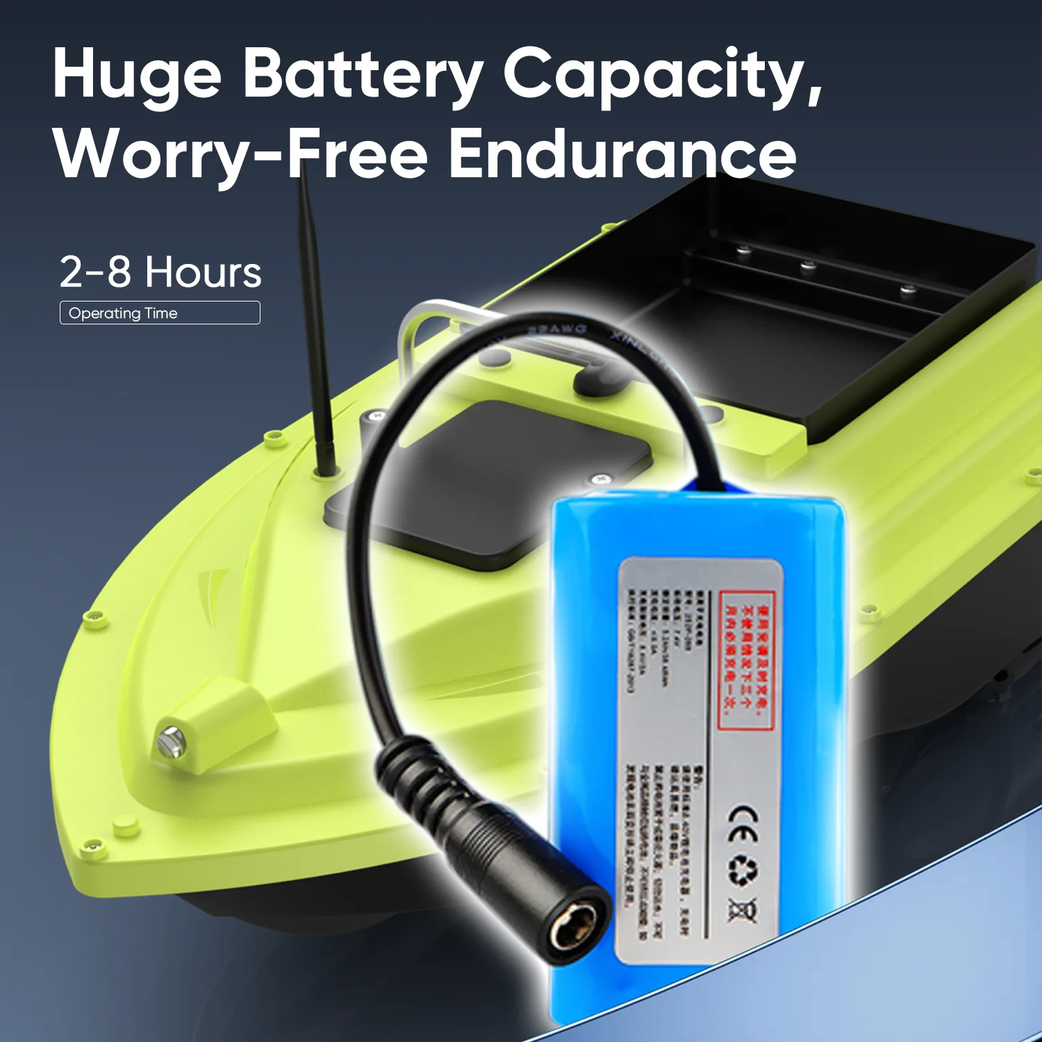 D36 RCフィッシングベイトボート、魚群探知機搭載で水深と水温を検知、鯉釣り用、自動航行、クルーズコントロール機能付き