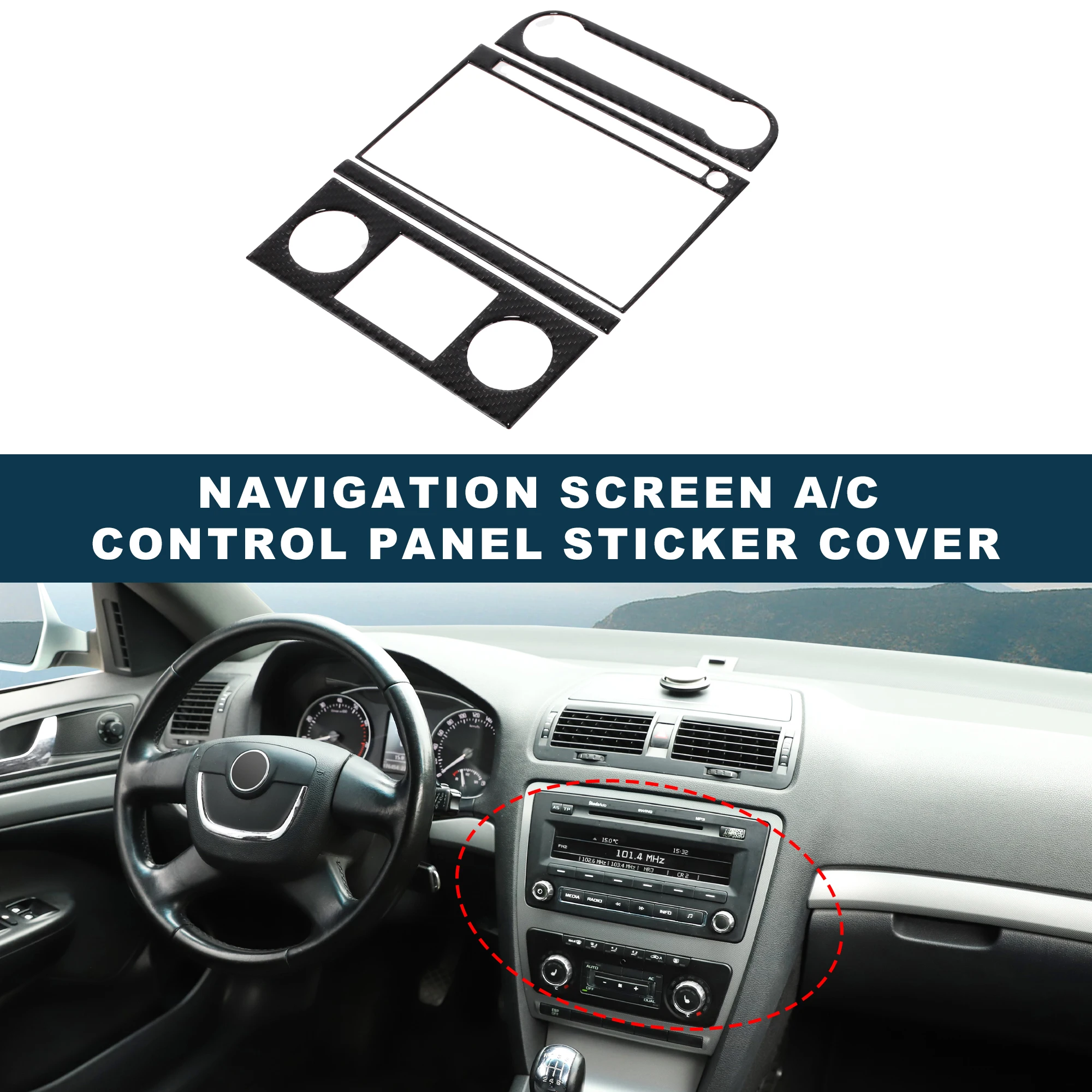 

UXCELL Navigation Screen A/C Control Panel Sticker Cover for Chevrolet Tahoe Suburban