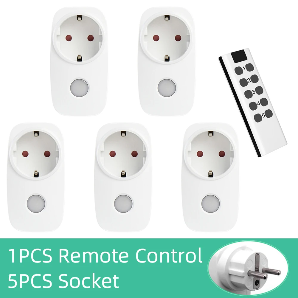 

Smart Wireless Remote Control Power Plug EU Socket 16A 220V RF Switch Programmable Home Assistant Light Outlet French