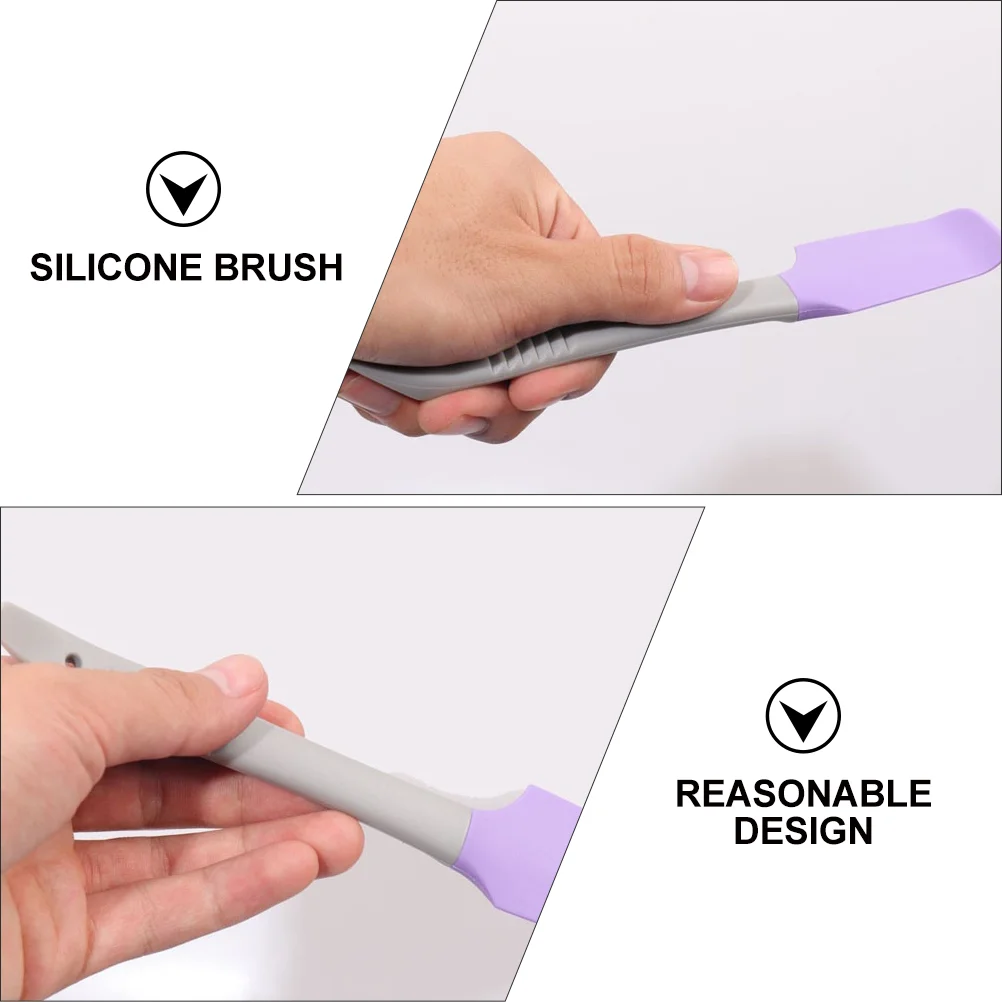 5 Pcs Skin Care Tools Apply Wax Spatula Beauty Supplies Makeup Brush Silicone Scraper Purple Hand Mask