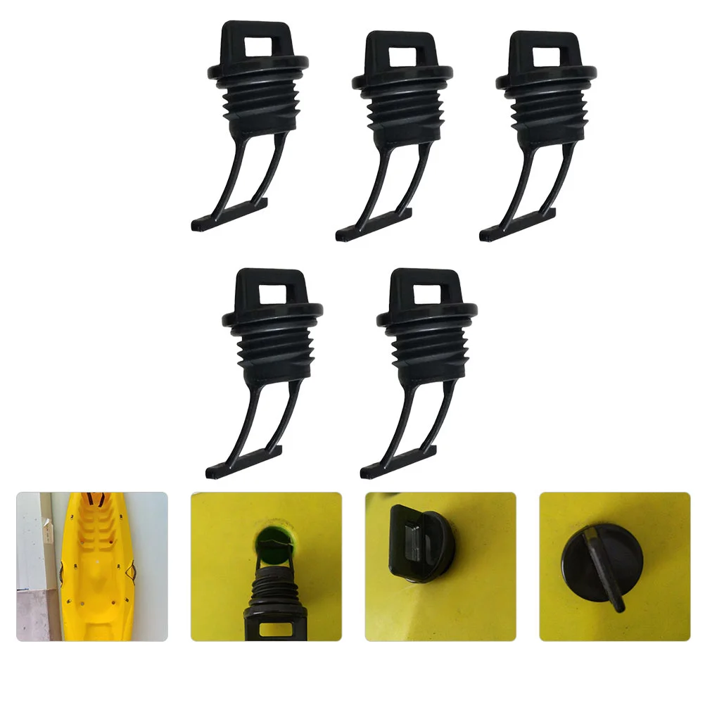 5 Pcs Bike Kayak Water Hole Plug Kayaks Canoe Accessories Marine for Boats Nylon Thread Bungs Hull Drain Replacement