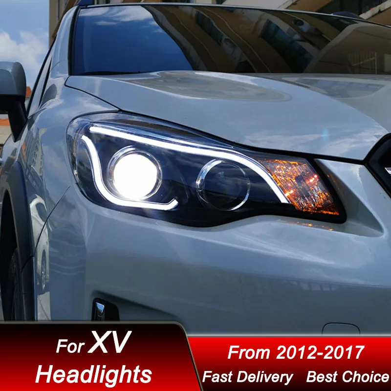 

Поп-стайлинг фар для SUBARU XV STI 2012-2017, новый стиль, полностью светодиодные фары в сборе, обновление, аксессуары для линз проектора