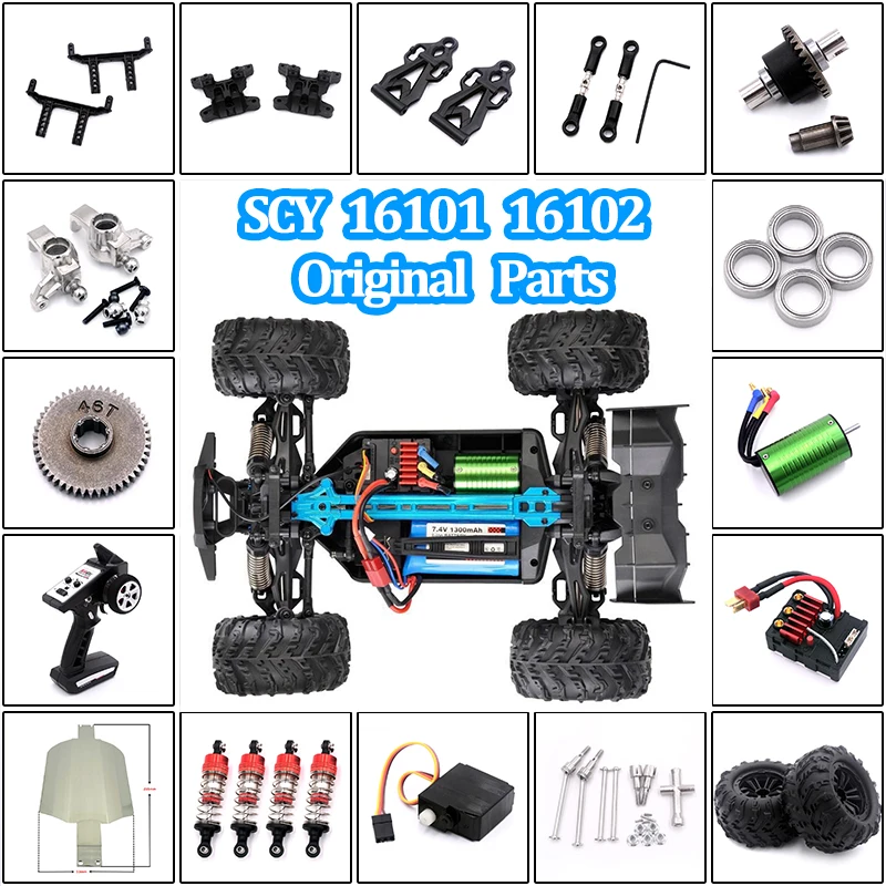 

SCY 16101 PRO 16102 PRO SG116 MAX RC Car Original Parts Drive Shaft Differential Steering Cup Transfer Case Tire Motor