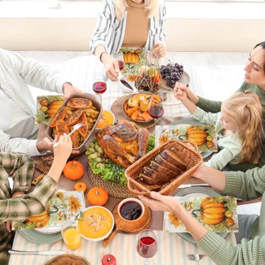 100pcs Thanksgiving NapkinsFall Hand Towels for Bathroom  Pumpkin Guest Hand Paper Towels Autumn Paper Napkins for Fall Harvest