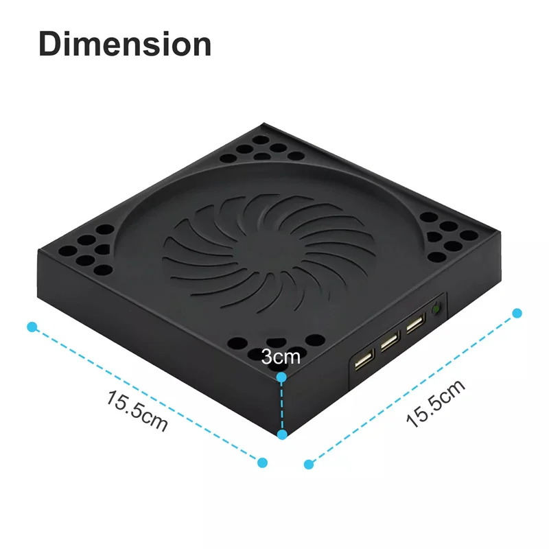 Cooling Fan For Xbox Series X With 3 USB Port Series X External Cooler Turbo Temperature Control Fan Console Standing Mount view 3