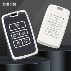 TPU Car Remote Key Case Cover Shell Fob For Land Rover Range Rover Evoque Discovery Sport Velar For Jaguar XE E-PACE XF Keychain
