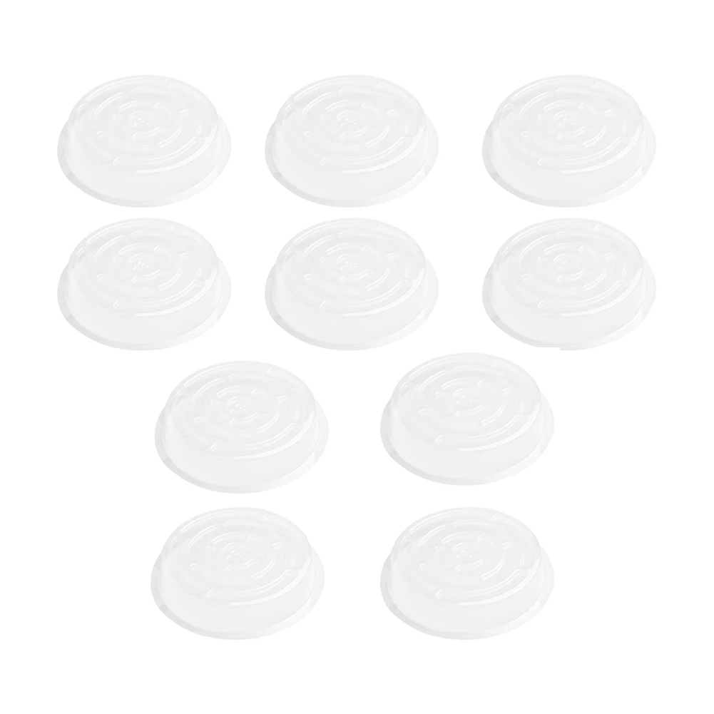 10× Flower Pot Mat Flower pot mat Accessories Exquisite Hot Top 10pcs Clear Snack Container PET Round Pot Base