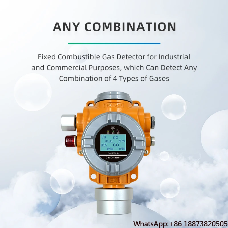 multiple gas concentrations fixed gas detector S400