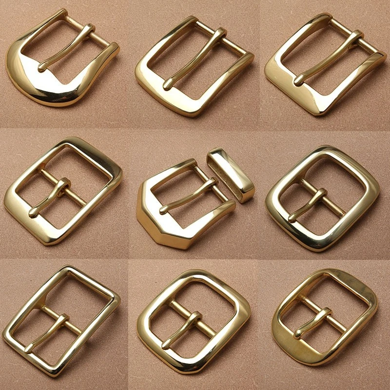 4.0cm Fine Polishing Solid Brass Buckle Men Belt Buckle DIY Leather Craft Buckle Belt Hebilla Cinturon Hombre Boucle Ceinture