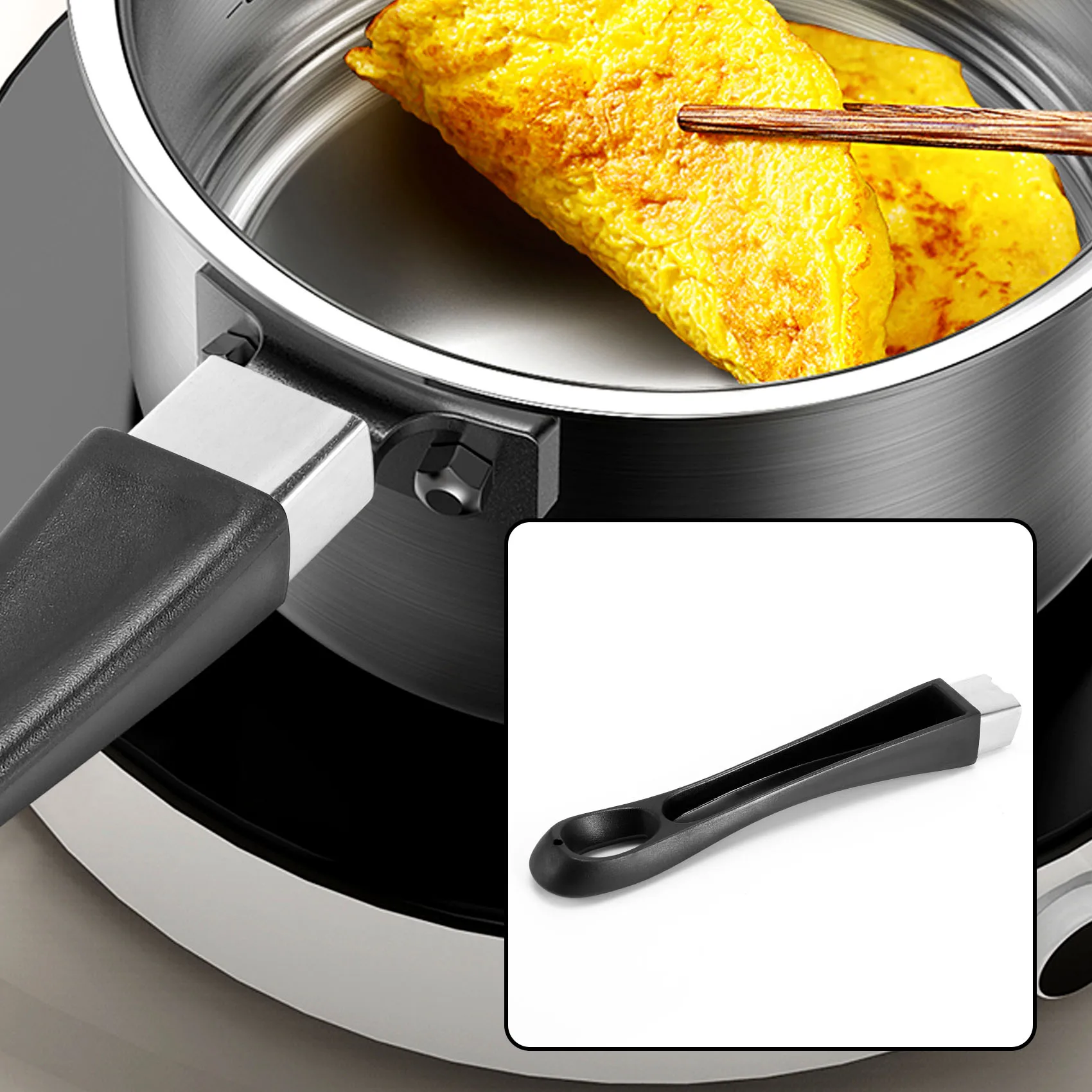 Mango de baquelita de repuesto negro para utensilios de cocina Pan Pot