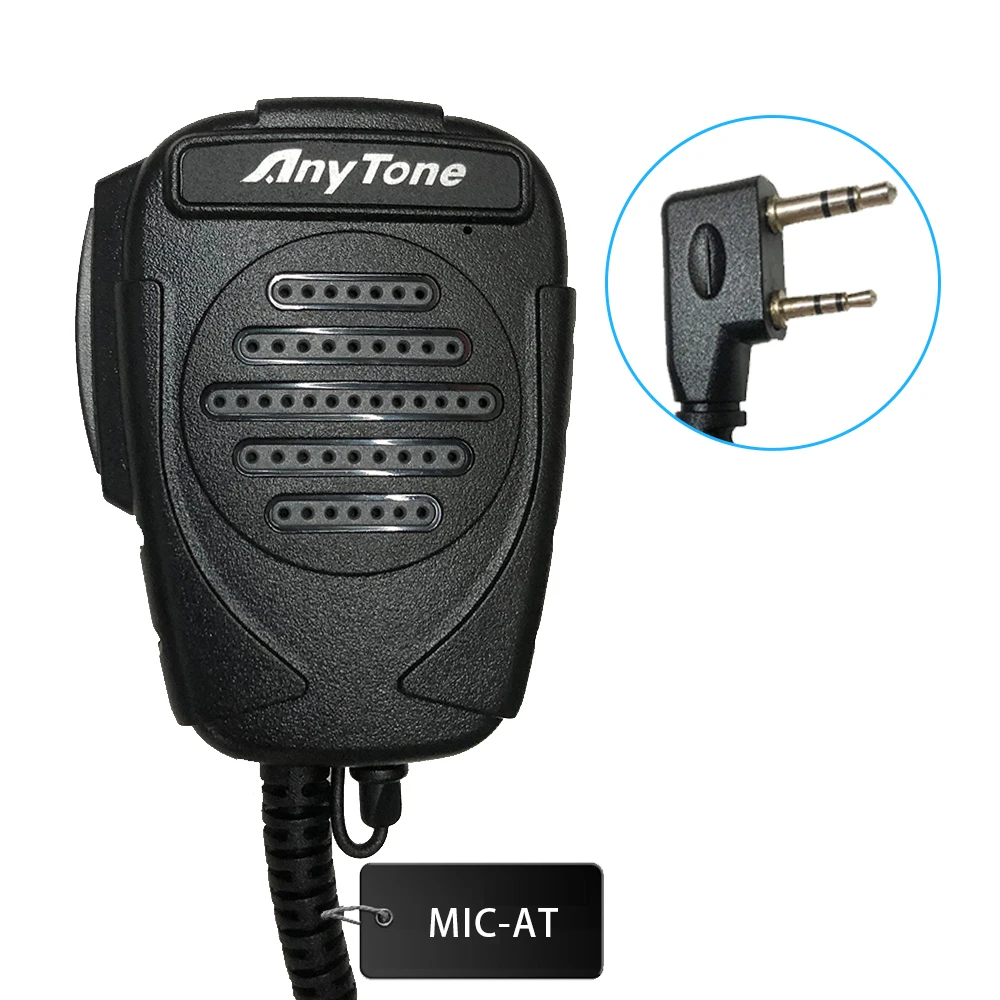 AnyTone Speaker Microphone fit for AT-D878UV AT-D878UVplus AT-D878UVii plus AT-D868UV Portable Walkie Talkie K plug MIC