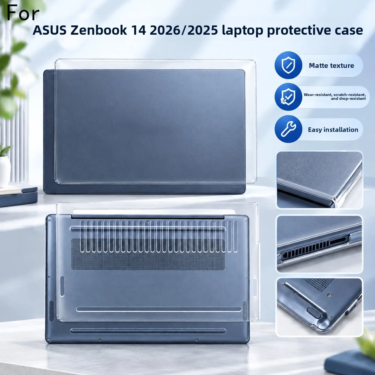 For 14 Inch 2024/25/26 ASUS Zenbook 14 OLED Computer Protective Case UX3405C Chassis UX3405M Body Shell UM3406H Protective Cover