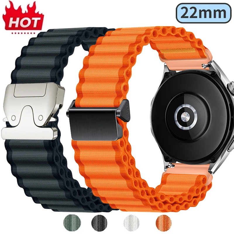 Nylon-Armband für Samsung Watch 7 6 5 4 40 44mm 6/4 Classic 5Pro 20mm 22mm Sport-Trail-Armband für Huawei GT6 GT5 GT4 GT3-2 46MM