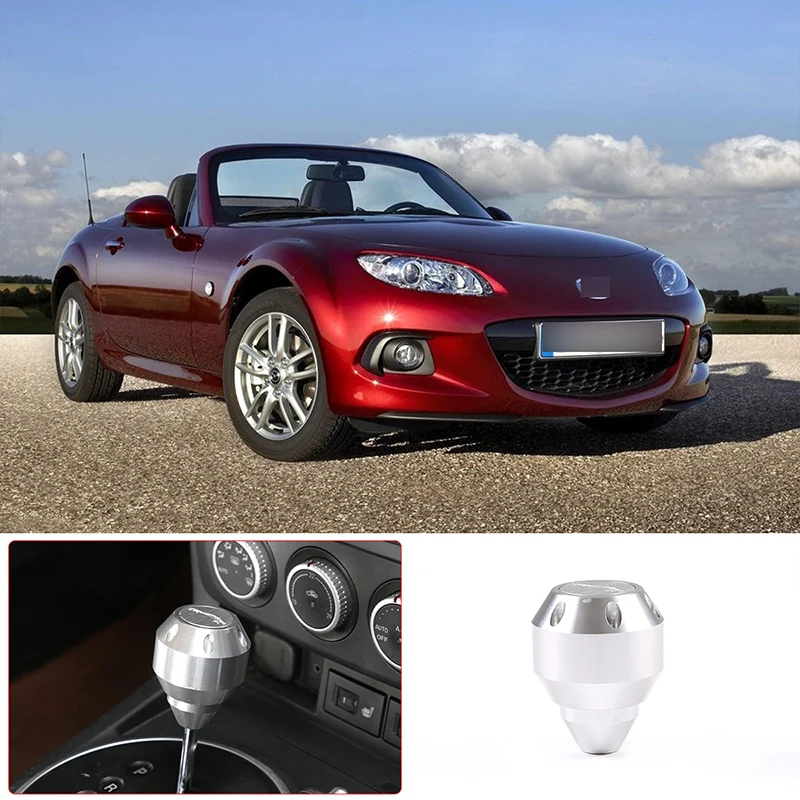 

Gear Shift Head Trim Cover Gear Shift Knob Decoration Replacement Aluminum Alloy Car Accessory For Mazda MX-5 NC2 NC3 2009-2015