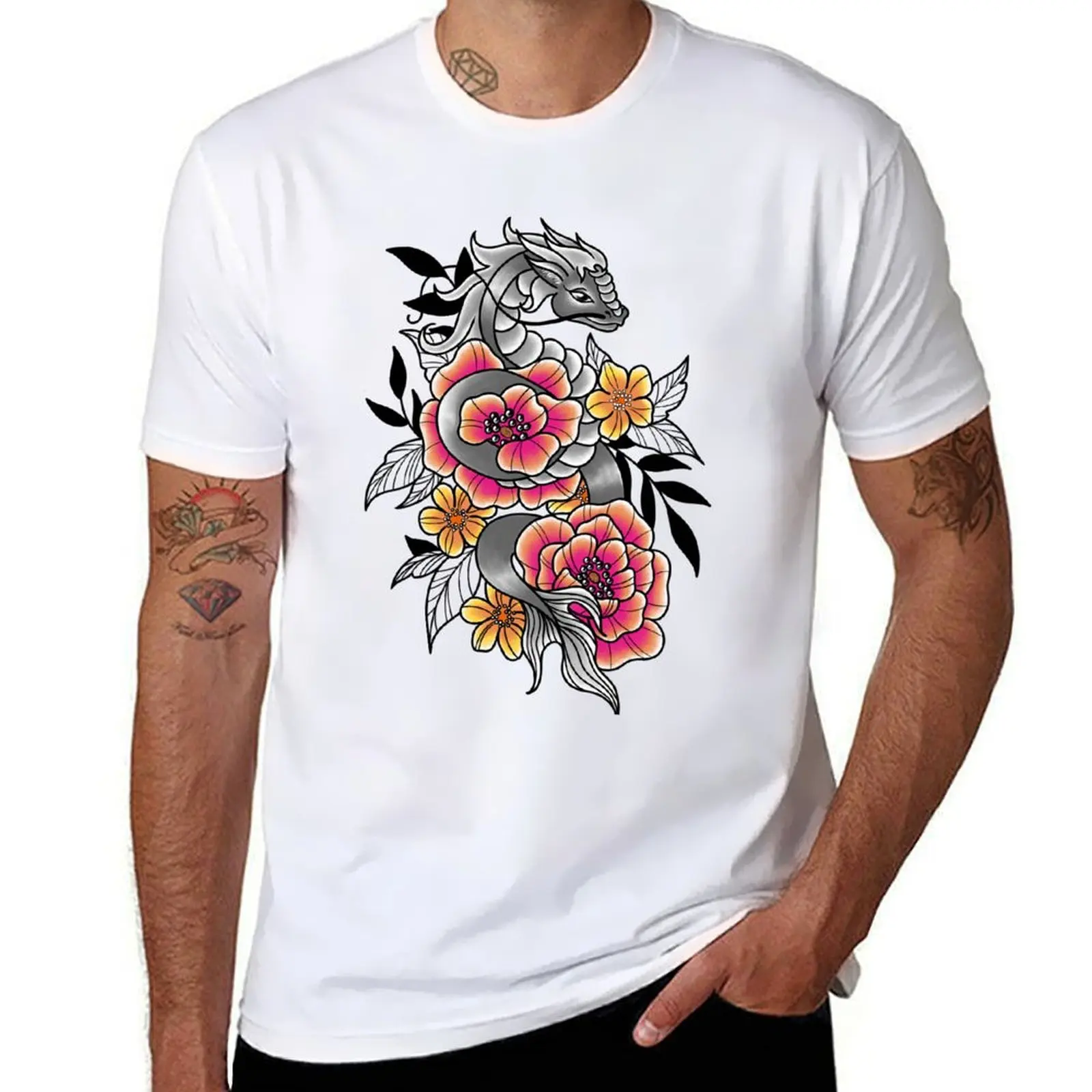 

Hidden Dragon T-Shirt cotton t shirt man t shirts for man slim fit T-Shirt