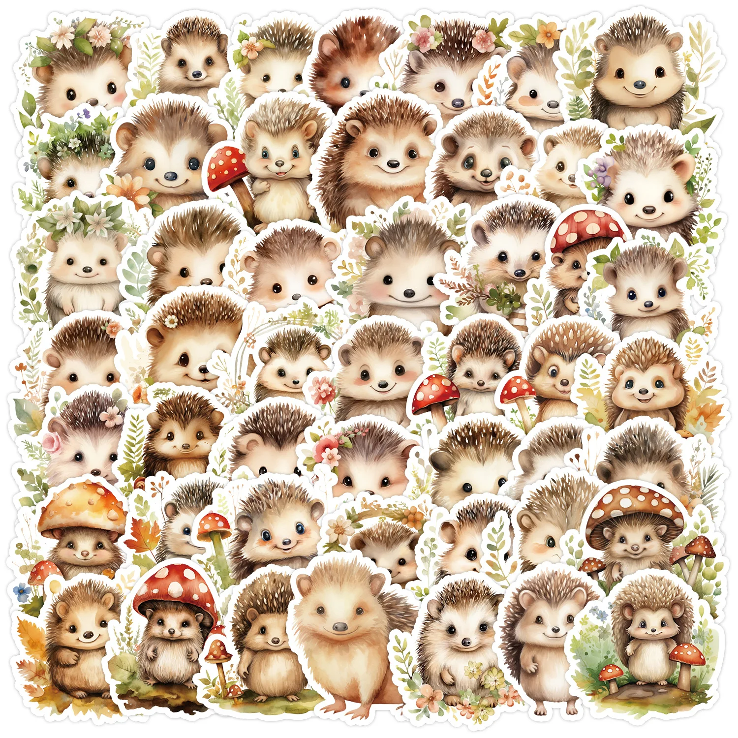 

10/50PCS Cartoon Flowers Flowers Plants Transparent Graffiti Decoration Stickers Creative DIY Wardrobe Water Cup Stationery Box