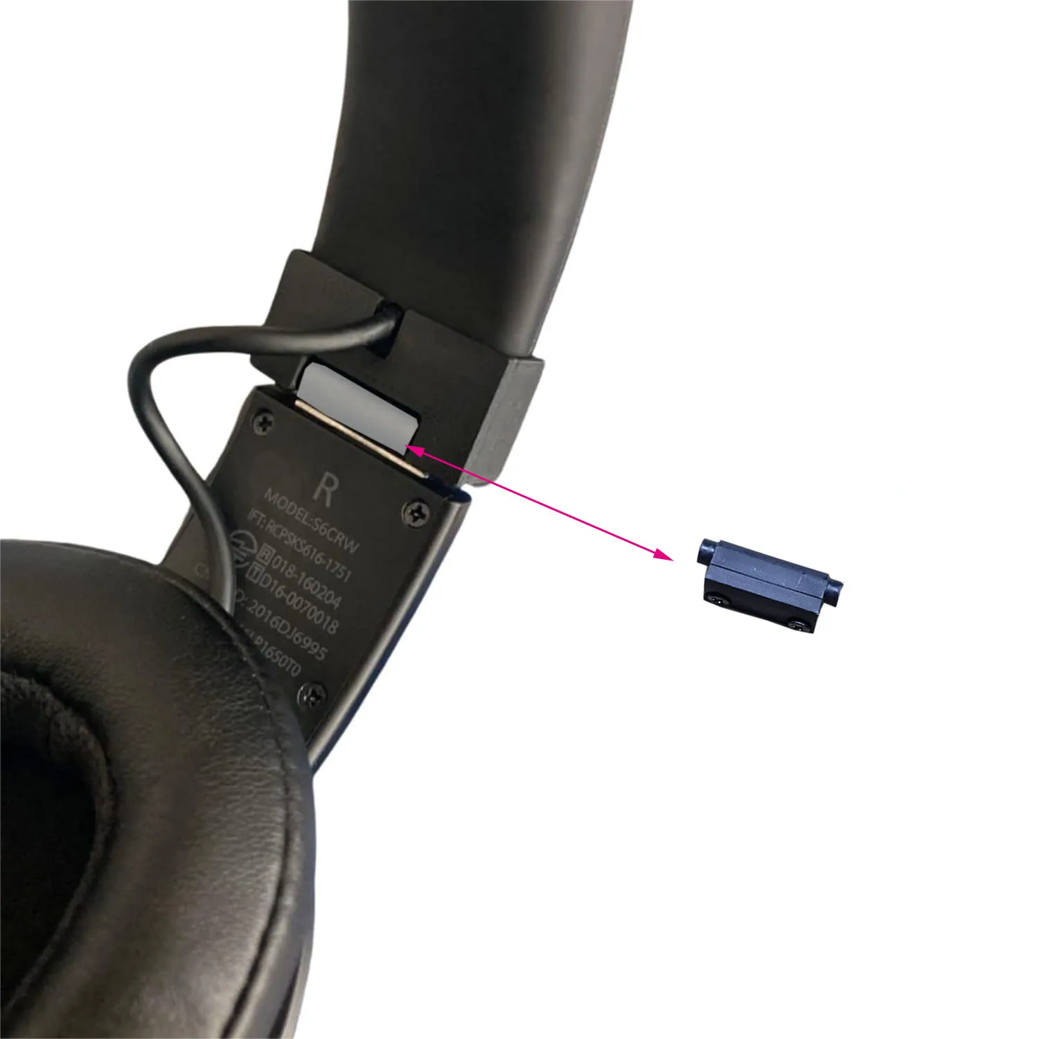

Replacement Plastic Hinge Swivel Pin for Skullcandy Crusher Wireless Headphones - Headband Repair Part, OEM Injection Molded Com