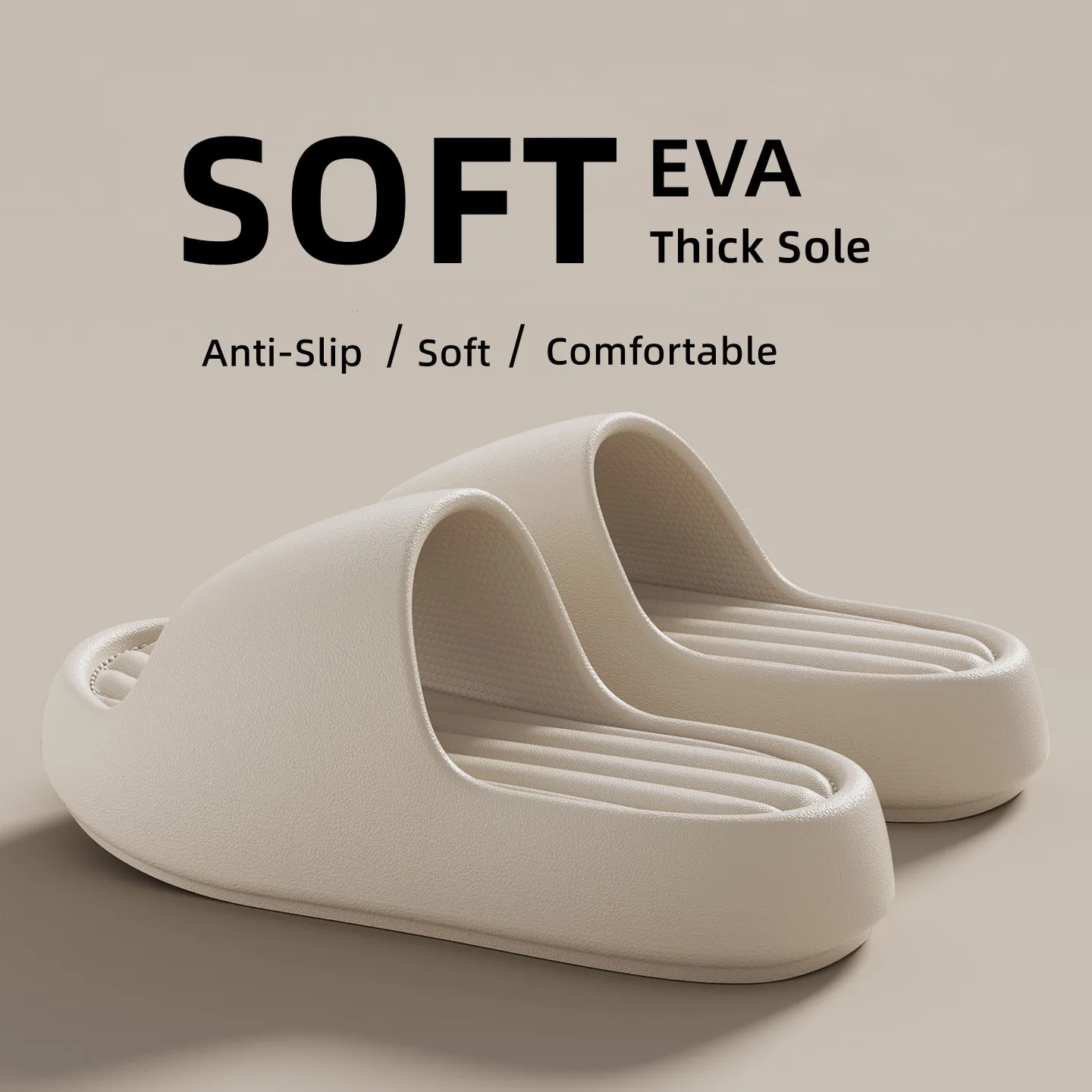 

New Thick Sole Women Summer Slippers Fashion Men Bathroom Shower Shoe Soft Casual Sandals Couples Non-slip Indoor Outdoor Slides