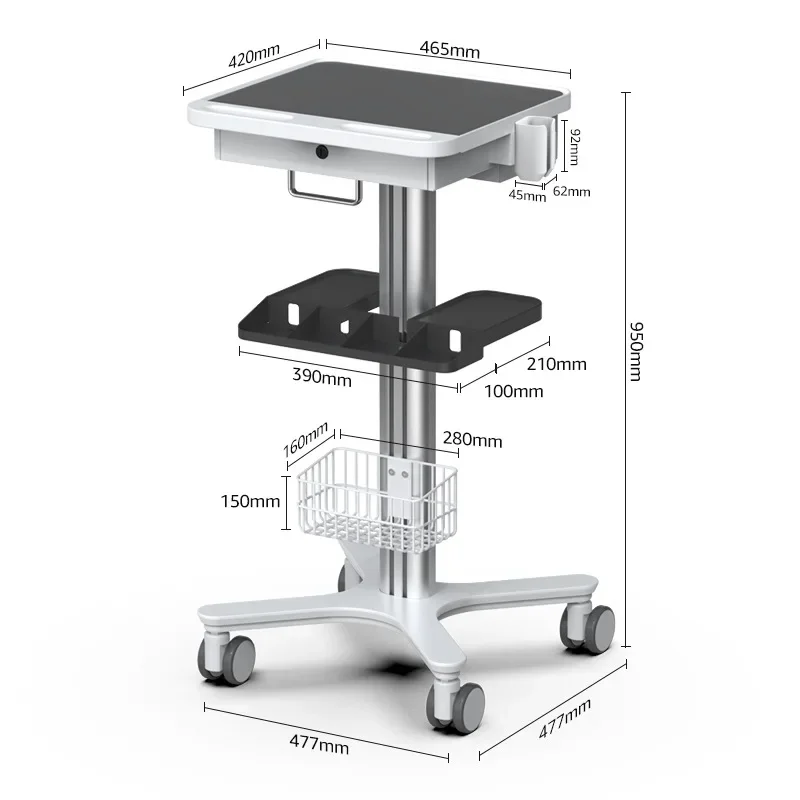Oral and oral sweeping cart Root canal integrated cart Planting trolley Clinic Mobile storage trolley