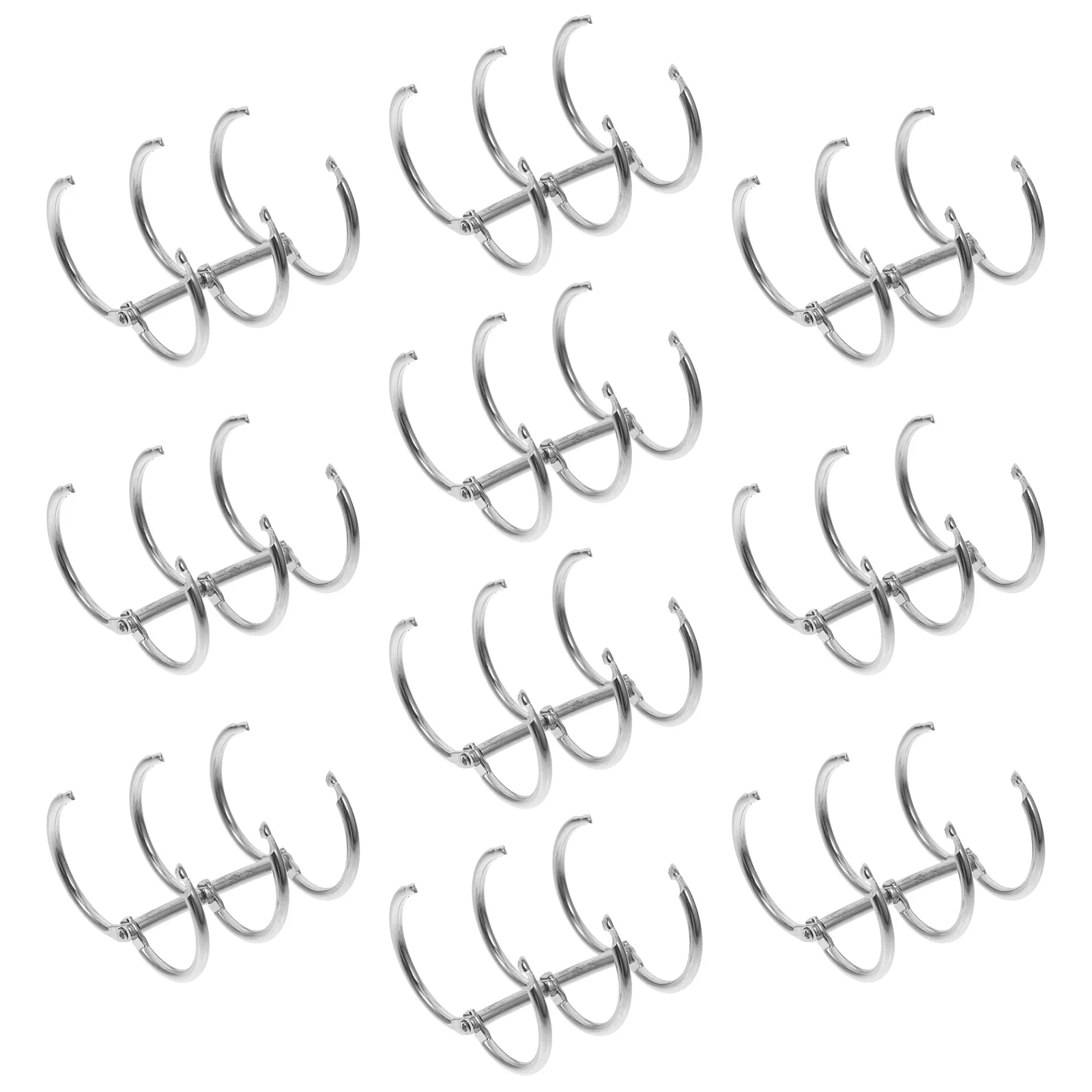 

10Pcs Iron Binder Rings 3-Ring Openable Loose Leaf Rings for Binding Calendars Scrapbooks DIY Craft Iron Calendar Clasps
