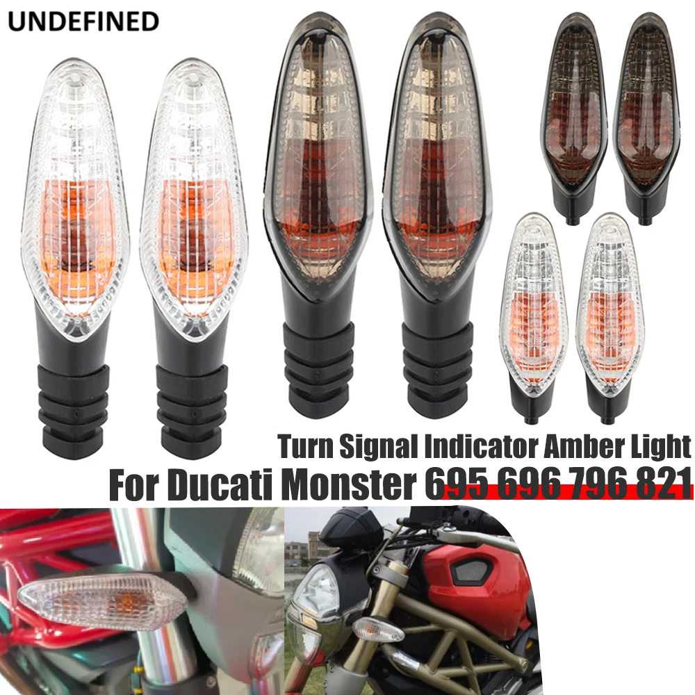 

For Ducati Monster 695 696 796 821 Streetfighter 848 Multistrada 1200 Front Rear Turn Signal Indicator Light Motorcycle Amber