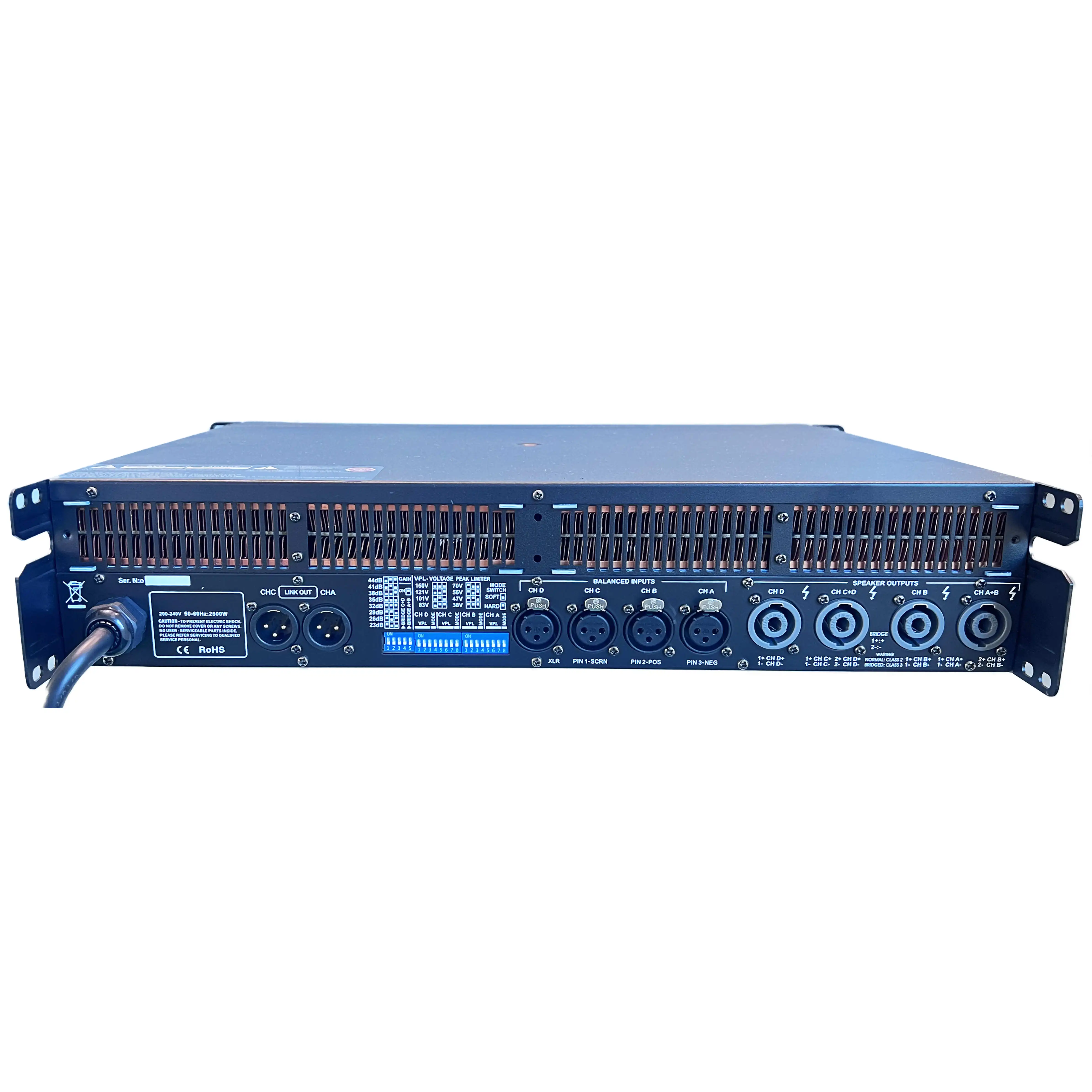 Professional Power Amplifier Audio Sound Equipment with High Power and Circuit Protection for Karaoke Entertainment