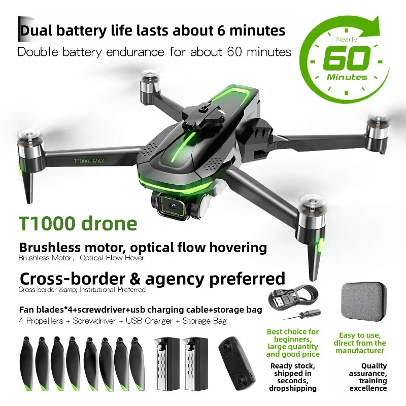 

for T1000 drone cross-border training institutions educate boys brushless children remote control aircraft four axis flying toys