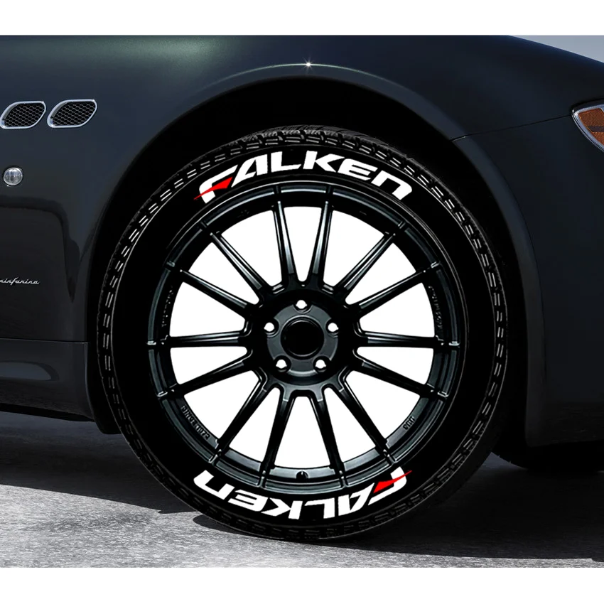 

3D Car Tire Letter Stickers For FALKEN Rubber Decorative for Racing Tires of The Same Type Decals Retrofit Accessories