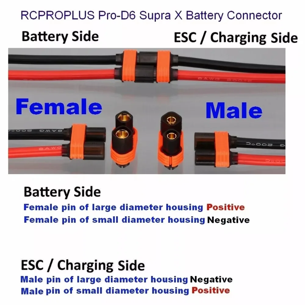 Qs8 Vrouwelijk Tot 6Mm Mannelijk Of Mannelijk Tot 6Mm Vrouwelijke Connector 8awg 10Cm Voor Sur Ron Ebmx Batterij Adapter Draad