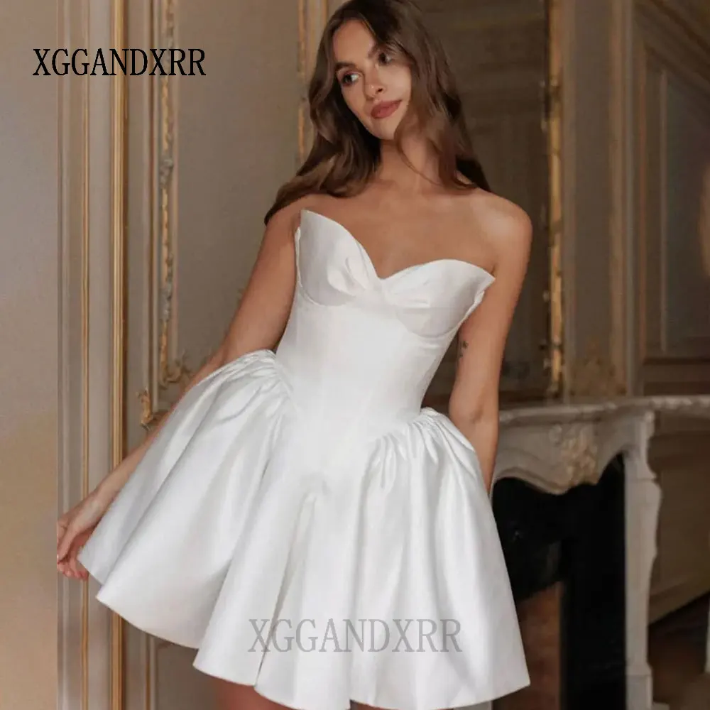 

Customized Short Wedding Dress 2026 Homecoming Prom Dresses Glitter Party Cocktail Dress V-Neck Wedding Guest Summer Mini Dress