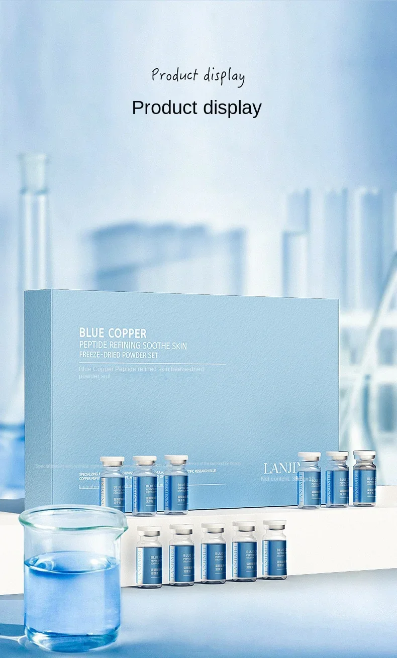 

Blue Copper Peptide Freeze-Dried Powder Set Oligopeptide Treatment Skincare Serum 20pcs