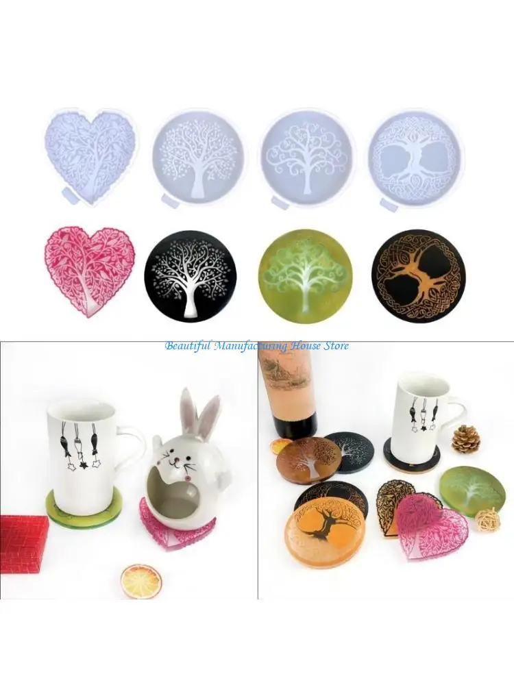 

E56A Epoxy Placemat Mold Suitable for Home Decoration Table Wine Tray