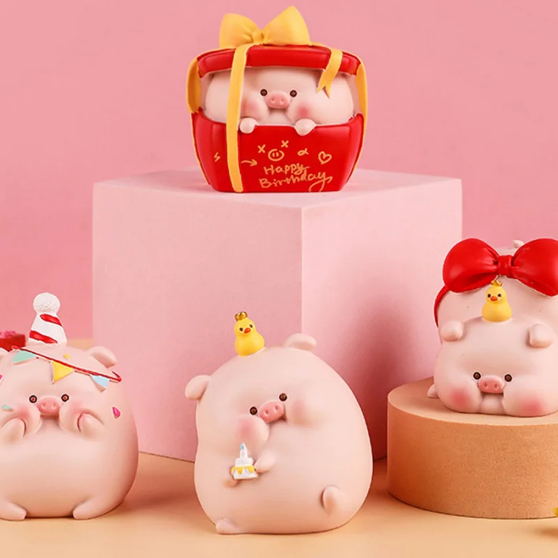 Happy Birthday Pig Series Blind Box Toys Mystery Box Original Figure Guess Bag Mystere Cute Doll Kawaii Model Gift