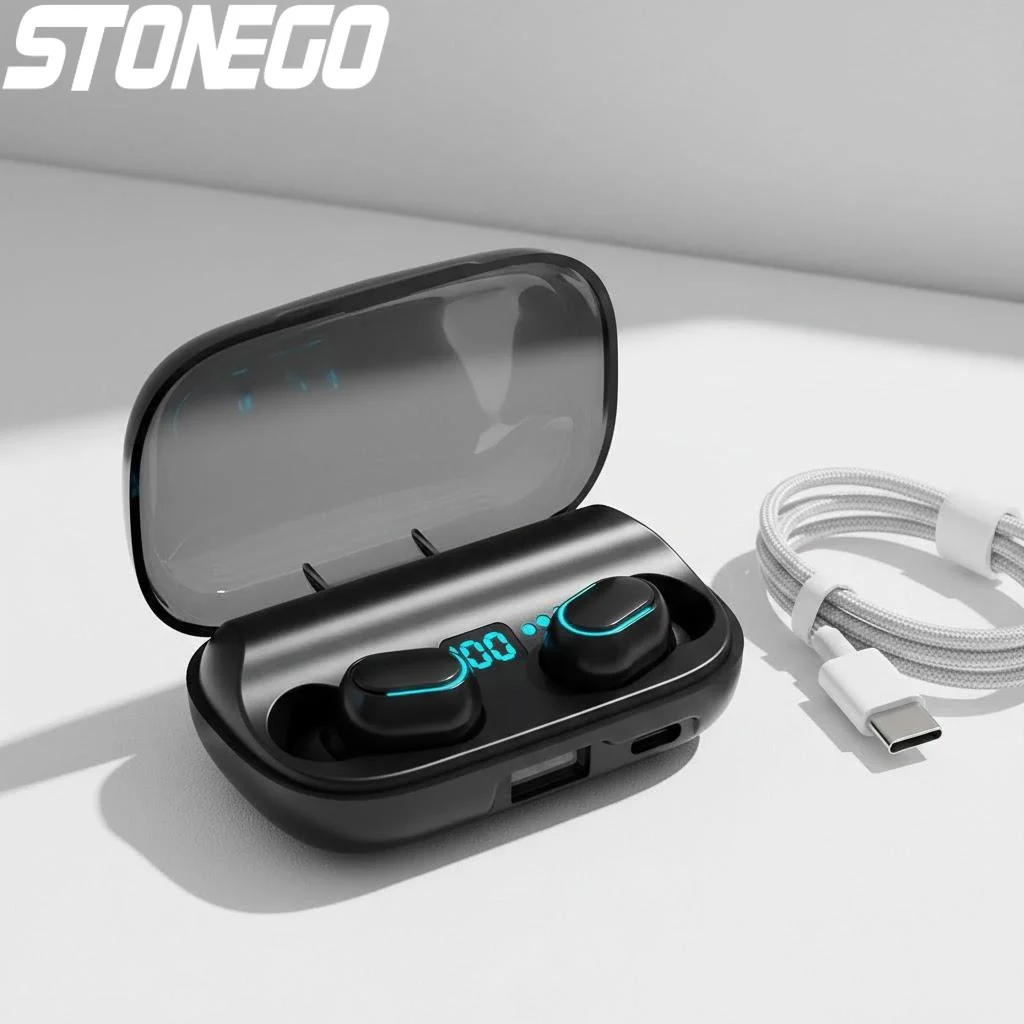 

Наушники Bluetooth 5.0 TWS с шумоподавлением, сенсорным управлением, цифровым дисплеем, беспроводные спортивные стереонаушники