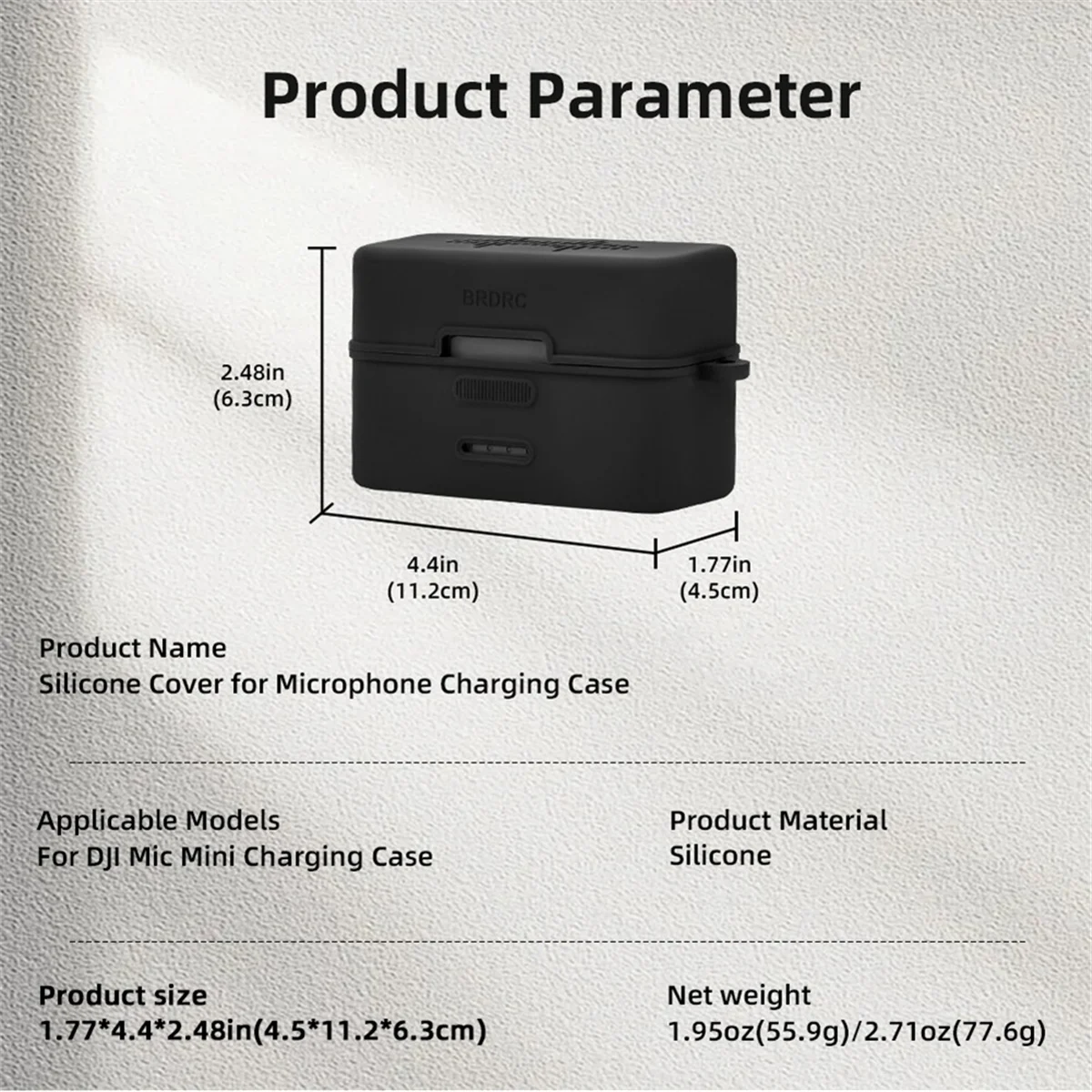 حافظة حماية من السيليكون المقاوم للخدش من BRDRC، واقي ميكروفون لاسلكي لحقيبة شحن DJI Mic Mini باللون الوردي