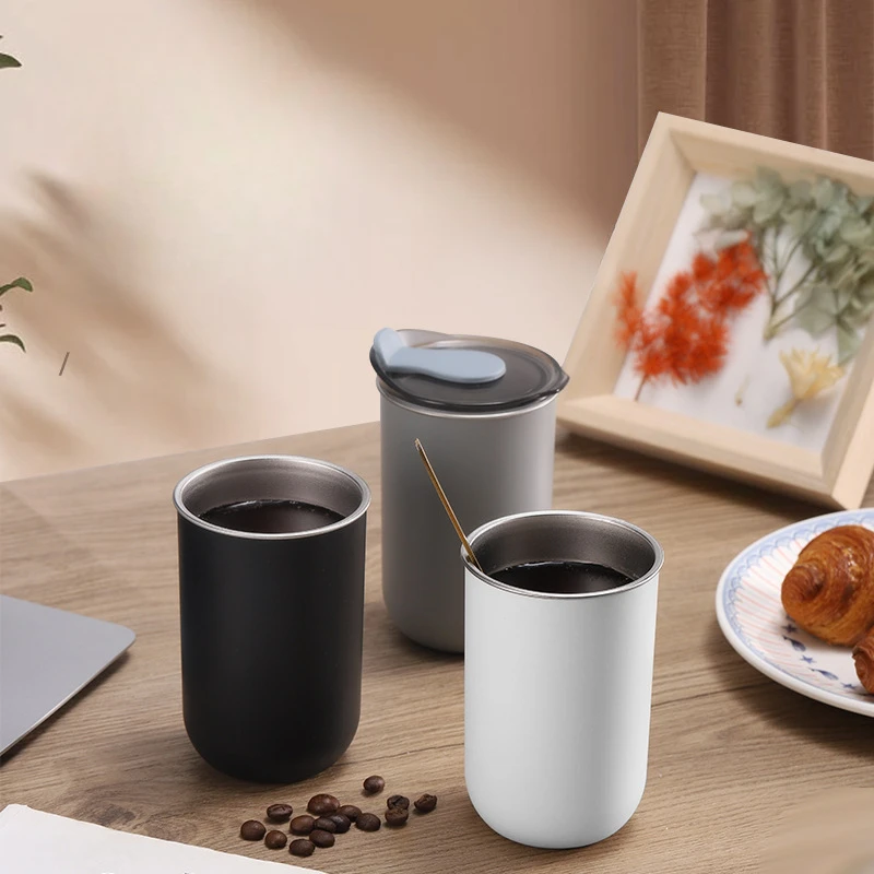 

300ml Japanese Style Minimalist Mouthwash Cup Stainless Steel Milk Cup Coffee mug Portable Home Toothbrush Cup