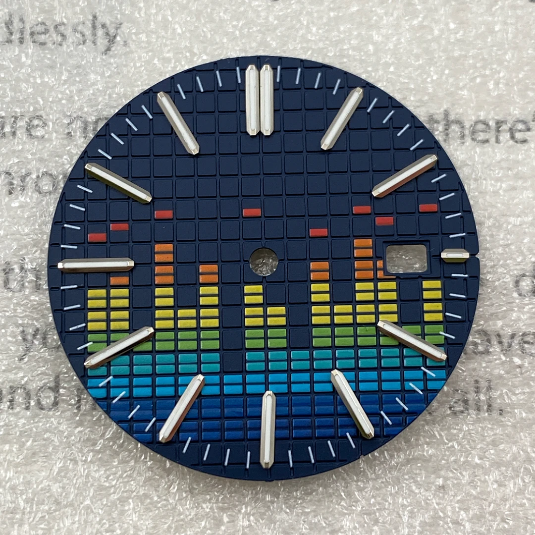 31.8 مللي متر الهراء الملمس رمز الموسيقى ساعة الطلب وزارة الدفاع نافذة التاريخ لا شعار صالح ل رويال البلوط سايكو NH35 حركة Lume ساعة ملحق