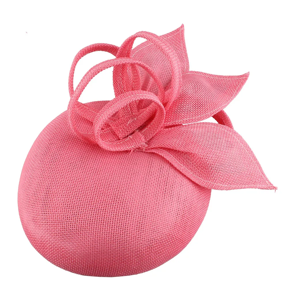 Wedding Hair Fascinator Hat Imitation Sinamay Party Cocktail Millinery With Hair Clips Pins Lady Chic Church Accessories SYF124