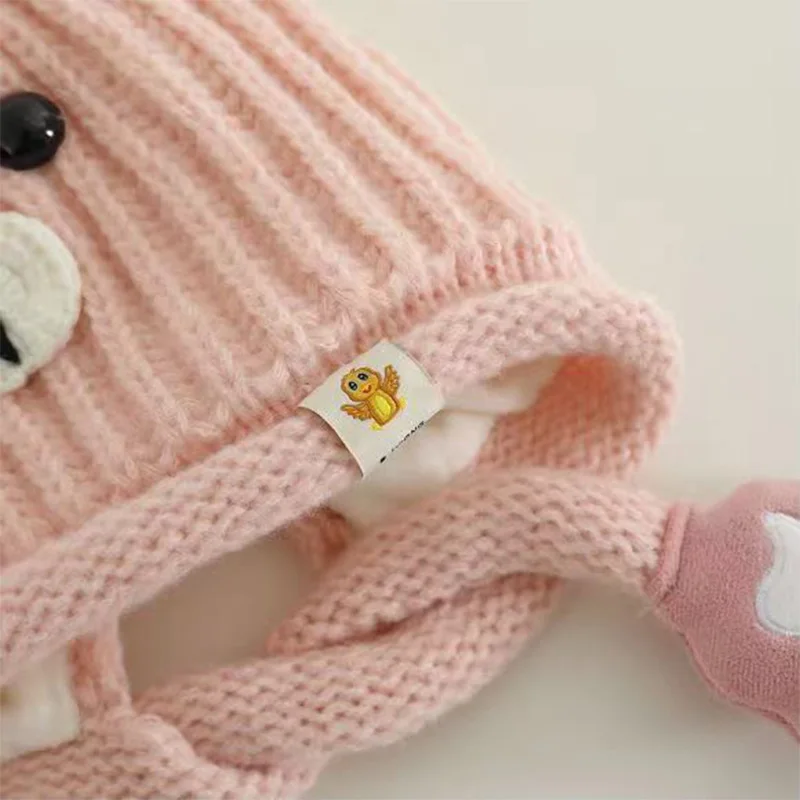 Winter babyspullen hoed voor jongens meisjes accessoires gebreide muts kinderhoed fleece warme dikke winteroor kinderhoed babymuts