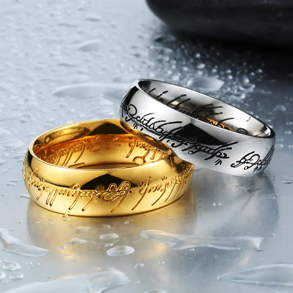 Stainless steel Language Rings for Unisex Fashion Accessories Jewelry