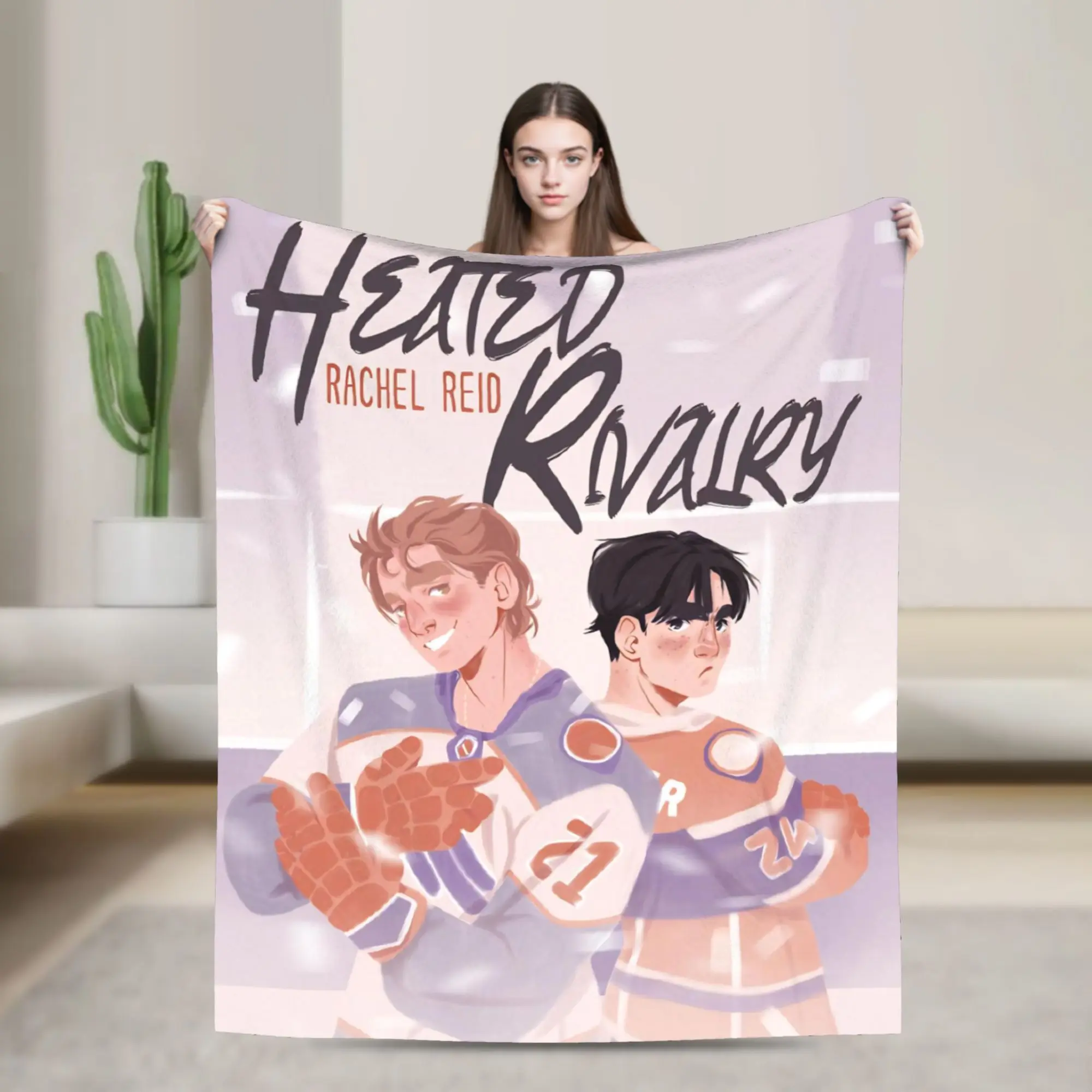 

Heated Rivalry Blanket Canadian Sports Romance Wool Novelty Warm Throw Blankets for Bedding Lounge Summer